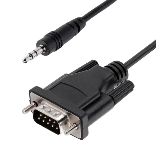 Picture of Startech.Com 3ft (1m) DB9 To 3.5mm Serial Cable for Serial Device Configuration, RS232 DB9 Male To 3.5mm Cable Used for Calibrating Projectors, Digital Signage, Tvs Via Audio Jack - 9M351M-RS232-CABLE