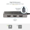 Picture of Startech.Com 3-Port Usb-C Mst Hub - Usb Type-C To 3x Hdmi Multi-Monitor Adapter for Laptop - Triple Hdmi Up To 4K 60Hz with Dp 1.4 Alt Mode & Dsc - Hdr - 1ft (30cm) Cable - Windows Only - Mst14cd123hd