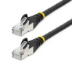Picture of Startech.Com 1m CAT6a Ethernet Cable - Black - Low Smoke Zero Halogen (Lszh) - 10GbE 500MHz 100W Poe++ Snagless Rj-45 W/Strain Reliefs S/Ftp Network Patch Cord - NLBK-1M-CAT6A-PATCH