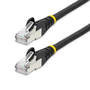 Picture of Startech.Com 1m CAT6a Ethernet Cable - Black - Low Smoke Zero Halogen (Lszh) - 10GbE 500MHz 100W Poe++ Snagless Rj-45 W/Strain Reliefs S/Ftp Network Patch Cord - NLBK-1M-CAT6A-PATCH