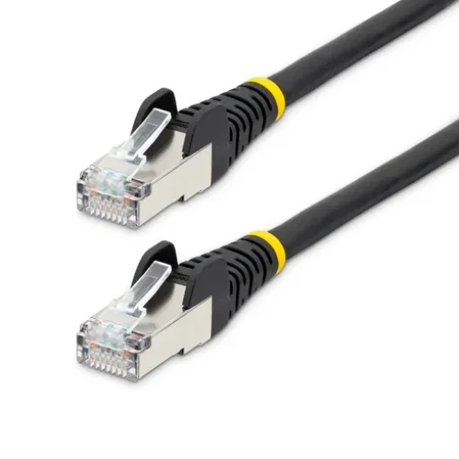 Picture of Startech.Com 1m CAT6a Ethernet Cable - Black - Low Smoke Zero Halogen (Lszh) - 10GbE 500MHz 100W Poe++ Snagless Rj-45 W/Strain Reliefs S/Ftp Network Patch Cord - NLBK-1M-CAT6A-PATCH