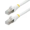 Picture of Startech.Com 50cm CAT6a Ethernet Cable - White - Low Smoke Zero Halogen (Lszh) - 10GbE 500MHz 100W Poe++ Snagless Rj-45 W/Strain Reliefs S/Ftp Network Patch Cord - NLWH-50C-CAT6A-PATCH