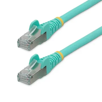 Picture of Startech.Com 1.5m CAT6a Ethernet Cable - Aqua - Low Smoke Zero Halogen (Lszh) - 10GbE 500MHz 100W Poe++ Snagless Rj-45 W/Strain Reliefs S/Ftp Network Patch Cord - NLAQ-150-CAT6A-PATCH