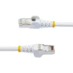 Picture of Startech.Com 2m CAT6a Ethernet Cable - White - Low Smoke Zero Halogen (Lszh) - 10GbE 500MHz 100W Poe++ Snagless Rj-45 W/Strain Reliefs S/Ftp Network Patch Cord - NLWH-2M-CAT6A-PATCH