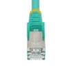 Picture of Startech.Com 2m CAT6a Ethernet Cable - Aqua - Low Smoke Zero Halogen (Lszh) - 10GbE 500MHz 100W Poe++ Snagless Rj-45 W/Strain Reliefs S/Ftp Network Patch Cord - NLAQ-2M-CAT6A-PATCH