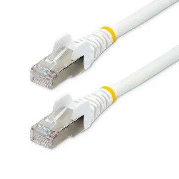 Picture of Startech.Com 7.5m CAT6a Ethernet Cable - White - Low Smoke Zero Halogen (Lszh) - 10GbE 500MHz 100W Poe++ Snagless Rj-45 W/Strain Reliefs S/Ftp Network Patch Cord - NLWH-750-CAT6A-PATCH