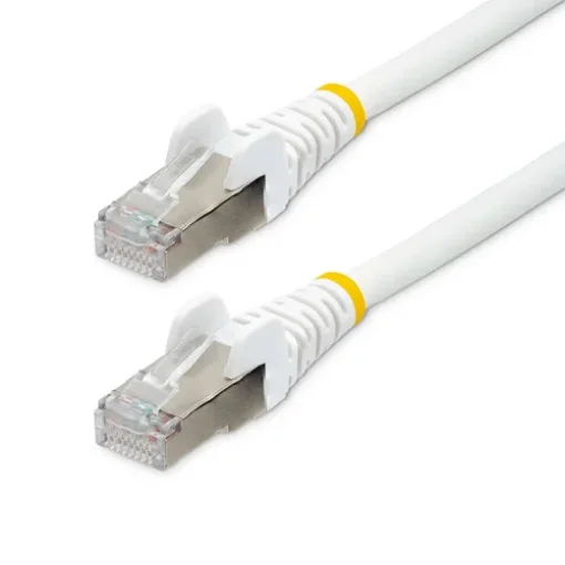 Picture of Startech.Com 7.5m CAT6a Ethernet Cable - White - Low Smoke Zero Halogen (Lszh) - 10GbE 500MHz 100W Poe++ Snagless Rj-45 W/Strain Reliefs S/Ftp Network Patch Cord - NLWH-750-CAT6A-PATCH