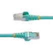 Picture of Startech.Com 5m CAT6a Ethernet Cable - Aqua - Low Smoke Zero Halogen (Lszh) - 10GbE 500MHz 100W Poe++ Snagless Rj-45 W/Strain Reliefs S/Ftp Network Patch Cord - NLAQ-5M-CAT6A-PATCH