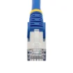 Picture of Startech.Com 5m CAT6a Ethernet Cable - Blue - Low Smoke Zero Halogen (Lszh) - 10GbE 500MHz 100W Poe++ Snagless Rj-45 W/Strain Reliefs S/Ftp Network Patch Cord - NLBL-5M-CAT6A-PATCH
