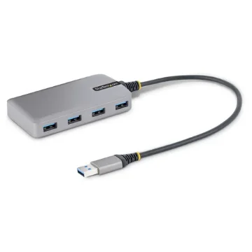 Picture of Startech.Com 4-Port Usb Hub - Usb 3.0 5Gbps, Bus Powered, Usb-A To 4x Usb-A Hub W/ Optional Auxiliary Power Input - Portable Desktop/Laptop Usb Hub, 1ft/30cm Cable, Usb Expansion Hub - 5G4ab-Usb-A-Hub