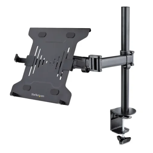 Picture of Startech.Com Laptop Desk Mount - Monitor and Laptop Mount - Displays Up To 34in (8kg/17.6lb) & Laptops (4.5kg/9.9lb) - Articulating Vesa Laptop Tray Arm - Clamp / Grommet Mount - A-Laptop-Desk-Mount
