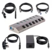 Picture of Startech.Com 7-Port Self-Powered Usb-C Hub with Individual On/Off Switches, Usb 3.0 5Gbps Expansion Hub W/Power Supply, Desktop/Laptop Usb-C To Usb-A Hub, Usb Type C Hub W/Bc 1.2 - 5G7aibs-Usb-Hub-Eu