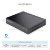 Picture of Startech.Com Unmanaged 2.5G Switch - 5 Port Gigabit Switch - 2.5GBASE-T Unmanaged Ethernet Switch - Ethernet Splitter - Din Rail or Wall Mount - Multi-Gigabit - Auto-Mdix - 9K Jumbo - DS52000