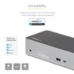 Picture of Startech.Com Usb C Dock - 4K 60Hz Quad Monitor Displayport & Hdmi - Universal Usb-C Docking Station with 100W Power Delivery - Usb Hub with 1x Usb Type-C & 3x Usb-A, Ethernet, Audio - Dk31c4dppdue