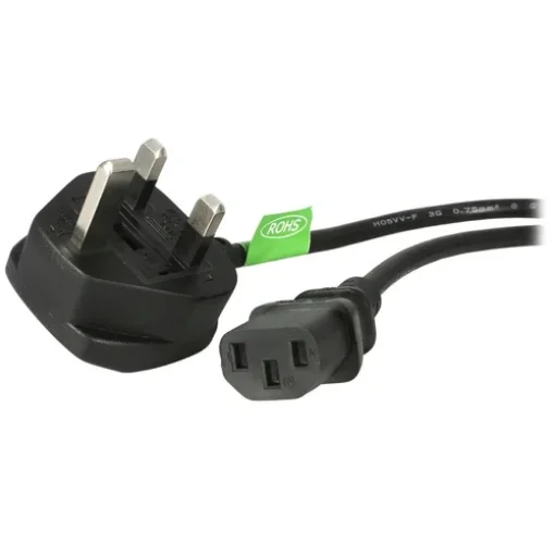 Picture of Startech.Com 3ft (1m) Uk Computer Power Cable, Bs 1363 To C13, 18AWG, 10A 250V, Replacement Ac Power Cord, Kettle Lead / Uk Power Cord, Pc Power Supply Cable, Tv Power Cable - BS13U-1M-POWER-LEAD