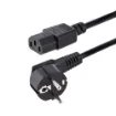 Picture of Startech.Com 3m (10ft) Computer Power Cord, 18AWG, Eu Schuko To C13 Power Cord, 250V 10A, Black Replacement Ac Cord, Tv/Monitor Power Cable, Schuko Cee 7/7 To Iec 60320 C13 Power Cord - Pc Power Supply Cable - 713E-3M-POWER-CORD