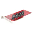 Picture of Startech.Com Quad M.2 Pcie Adapter Card, Pcie x16 To Quad Nvme or Ahci M.2 Ssds, Pci Express 4.0, 7.8GBps/Drive, Bifurcation Required, Windows/Linux Compatible - QUAD-M2-PCIE-CARD-B