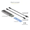 Picture of Startech.Com Usb-C 10Gbps To M.2 Nvme or M.2 Sata Ssd Enclosure - Tool-Free External M.2 Pcie/Sata Ngff Ssd Aluminum Case - Usb Type-C&A Host Cables - Supports 2230/2242/2260/2280 - M2-USB-C-NVME-SATA