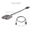 Picture of Startech.Com Dp To Dual Hdmi Mst Hub - Dual Hdmi 4K 60Hz - Displayport Multi Monitor Adapter with 1ft / 30cm Cable - Dp 1.4 Multi Stream Transport Hub, Dsc | HBR3 - Dp To Hdmi Splitter - Mst14dp122hd