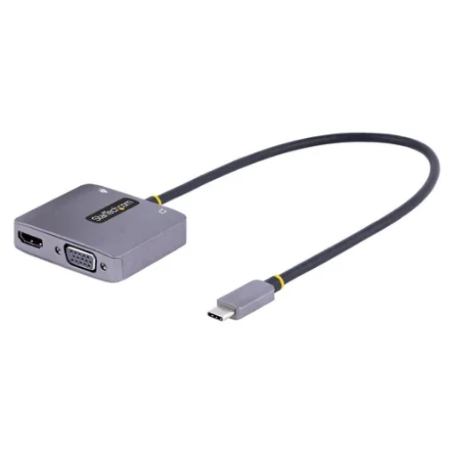 Picture of Startech.Com Usb C Video Adapter, Usb C To Hdmi Vga Multiport Adapter, 3.5mm Audio, 4K 60Hz Hdr, 100W Pd Pass-Through, Thunderbolt 3/4 Compatible - Usb C Display Travel Adapter - 122-USBC-HDMI-4K-VGA