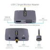 Picture of Startech.Com Usb C Video Adapter, Usb C To Hdmi Vga Multiport Adapter, 3.5mm Audio, 4K 60Hz Hdr, 100W Pd Pass-Through, Thunderbolt 3/4 Compatible - Usb C Display Travel Adapter - 122-USBC-HDMI-4K-VGA