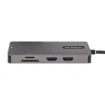 Picture of Startech.Com Usb C Multiport Adapter, Dual Hdmi Video, 4K 60Hz, 2Pt 5Gbps Usb-A Hub, 100W Power Delivery Pass-Through/Gbe/Sd/Microsd, 12"/30cm Cable, Travel Dock, Laptop Docking Station - 120B-USBC-MULTIPORT