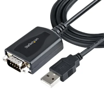 Picture of Startech.Com 3ft (1m) Usb To Serial Cable with Com Port Retention, DB9 Male RS232 To Usb Converter, Usb To Serial Adapter for Plc/Printer/Scanner, Prolific Chipset, Windows/Mac - 1P3fpc-Usb-Serial