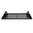 Picture of Startech.Com 2U Server Rack Shelf, Center Mounted Universal Vented Rackmount Cantilever Tray for 19" Network Equipment Rack, Heavy Duty Steel, 200lb Capacity, 14" Deep, Black - SHELF-2U-14-CENTER-V