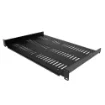 Picture of Startech.Com 1U Server Rack Shelf - Universal Vented Rack Mount Cantilever Tray for 19" Network Equipment Rack & Cabinet - Durable Design - Weight Capacity 55lb/25kg - 12" Deep Shelf, Black - SHELF-1U-12-FIXED-V