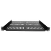 Picture of Startech.Com 1U Server Rack Shelf - Universal Vented Rack Mount Cantilever Tray for 19" Network Equipment Rack & Cabinet - Durable Design - Weight Capacity 55lb/25kg - 12" Deep Shelf, Black - SHELF-1U-12-FIXED-V