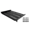 Picture of Startech.Com 1U Server Rack Shelf - Universal Vented Rack Mount Cantilever Tray for 19" Network Equipment Rack & Cabinet - Durable Design - Weight Capacity 55lb/25kg - 12" Deep Shelf, Black - SHELF-1U-12-FIXED-V