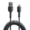 Picture of Startech.Com 50cm (20in) Usb To Lightning Cable, Mfi Certified, Coiled Iphone Charger Cable, Black, Durable Tpe Jacket Aramid Fiber, Heavy Duty Coil Lightning Cable - Rusb2alt50cmbc