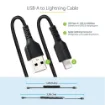 Picture of Startech.Com 1m (3ft) Usb To Lightning Cable, Mfi Certified, Coiled Iphone Charger Cable, Black, Durable Tpe Jacket Aramid Fiber, Heavy Duty Coil Lightning Cable - Rusb2alt1mbc