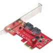 Picture of Startech.Com Sata Pcie Card - 2 Port Pcie Sata Expansion Card - 6Gbps - Full/Low Profile - Pci Express To Sata Adapter/Controller - ASM1061 Non-Raid - Pcie To Sata Converter - 2P6g-Pcie-Sata-Card