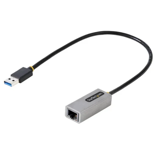 Picture of Startech.Com Usb 3.0 To Gigabit Ethernet Network Adapter - 10/100/1000 Mbps, Usb To RJ45, Usb 3.0 To Lan Adapter, Usb 3.0 Ethernet Adapter (Gbe), 11in Attached Cable, Driverless Install - Usb31000s2