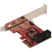 Picture of Startech.Com Sata Pcie Card - 4 Port Pcie Sata Expansion Card - 6Gbps - Low Profile Bracket - Stacked Sata Connectors - ASM1164 Non-Raid - Pci Express To Sata Converter - 4P6g-Pcie-Sata-Card