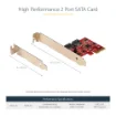 Picture of Startech.Com Sata Pcie Card - 2 Port Pcie Sata Expansion Card - 6Gbps - Full/Low Profile - Pci Express To Sata Adapter/Controller - ASM1062R Sata Raid - Pcie To Sata Converter - 2P6gr-Pcie-Sata-Card