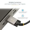 Picture of Startech.Com 20" (50cm) Side Screw Locking Usb C Cable 10Gbps - Usb 3.1/3.2 Gen 2 Type-C Cable - 100W (5A) Power Delivery Charging, Dp Alt Mode - Dual Screw Lock - Usb-C Cord Charge/Sync - Usb31ccslkv50cm