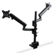 Picture of Startech.Com Desk Mount Dual Monitor Arm, Full Motion Monitor Mount for 2x Vesa Displays Up To 32" (17.6lb/8kg), Height Adjustable, Clamp/Grommet Mount, Mechanical Spring - Armdualpivot