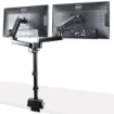 Picture of Startech.Com Desk Mount Dual Monitor Arm, Full Motion Monitor Mount for 2x Vesa Displays Up To 32" (17.6lb/8kg), Height Adjustable, Clamp/Grommet Mount, Mechanical Spring - Armdualpivot