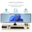 Picture of Startech.Com Desk Mount Dual Monitor Arm, Full Motion Monitor Mount for 2x Vesa Displays Up To 32" (17.6lb/8kg), Height Adjustable, Clamp/Grommet Mount, Mechanical Spring - Armdualpivot