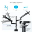 Picture of Startech.Com Desk Mount Dual Monitor Arm, Full Motion Monitor Mount for 2x Vesa Displays Up To 32" (17.6lb/8kg), Height Adjustable, Clamp/Grommet Mount, Mechanical Spring - Armdualpivot