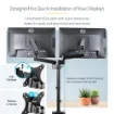 Picture of Startech.Com Desk Mount Dual Monitor Arm, Full Motion Monitor Mount for 2x Vesa Displays Up To 32" (17.6lb/8kg), Height Adjustable, Clamp/Grommet Mount, Mechanical Spring - Armdualpivot