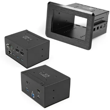 Picture of Startech.Com Conference Room Docking Station - Universal Laptop Dock - 4K Hdmi, 60W Power Delivery, Usb Hub, Gbe, Audio - In-Table Connectivity Box for Huddle/Boardroom Collaboration Space - Kitbzdock