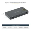 Picture of Startech.Com 2 Port Hybrid Usb-A + Hdmi & Usb-C Kvm Switch - Single 4K 60Hz Hdmi 2.0 Monitor - Compact Desktop And/Or Laptop Hdmi Kvm Switch - Usb Bus Powered - Thunderbolt 3 Compatible - Sv221huc4k