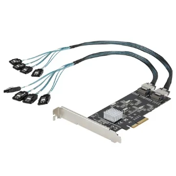 Picture of Startech.Com 8 Port Sata Pcie Card - Pci Express 6Gbps Sata Expansion Adapter Card with 4 Host Controllers - Sata Pcie Controller Card - Pci-E x4 Gen 2 To Sata Iii - Sata Hdd/Ssd - 8P6g-Pcie-Sata-Card