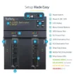 Picture of Startech.Com Standalone M.2 Sata & M.2 Nvme Duplicator and Eraser - Hdd/Ssd Cloner/Wiper for M.2 Pcie Ahci/Nvme, M.2 Sata, 2.5/3.5" Sata Drives - External Hard Drive Eraser/Duplicator, Taa - Sm2dupe11