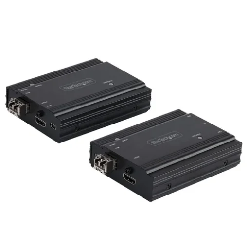Picture of Startech.Com 4K Hdmi Kvm Extender Over Fiber - Hdmi Video & Usb Remote Kvm Switch/Console Extender - Up To 984ft/300m (Multimode) - 2x 10G Mmf Sfp+ Modules - Kvm Extension Kit (Tx/Rx) - Sv565fxhd4ku