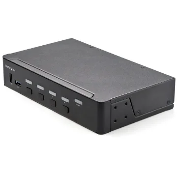 Picture of Startech.Com 4 Port Hdmi Kvm Switch - Single Monitor 4K 60Hz Ultra Hd Hdr - Desktop Hdmi 2.0 Kvm Switch with 2 Port Usb 3.0 Hub (5Gbps) and 4x Usb 2.0 Hid, Audio - Hotkey Switching - Taa - Sv431hu34k6