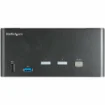 Picture of Startech.Com 2 Port Triple Monitor Displayport Kvm Switch - 4K 60Hz Uhd Hdr - Desktop Dp 1.2 Kvm with 2 Port Usb 3.0 Hub (5Gbps) & 4x Usb 2.0 Hid Ports, Audio - Hotkey Switching - Taa - Sv231tdpu34k